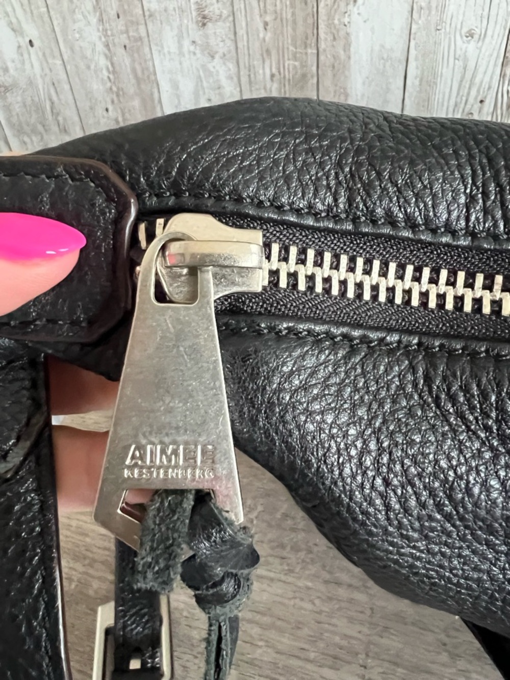 Aimee Kestenberg Black Quilted Leather Moto Shoulder Bag - Picture 10 of 10